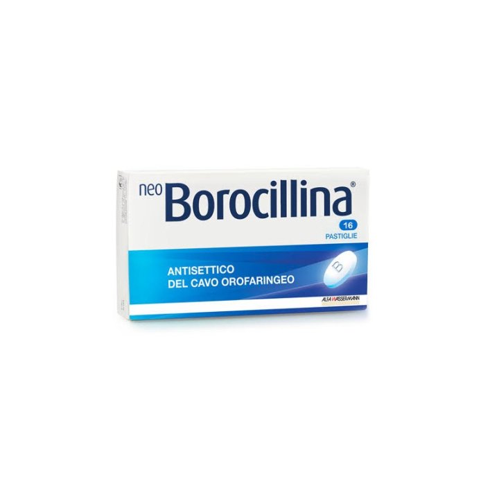 Neoborocillina pastiglie per la cura delle affezioni del cavo orale - 16 Pastiglie 1,2mg + 20mg