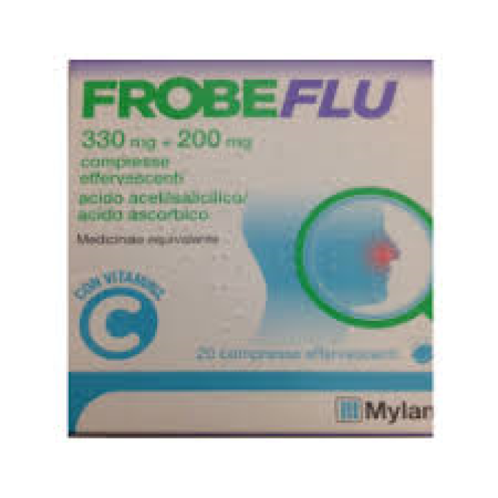 FROBEFLU 330 MG + 200 MG COMPRESSE EFFERVESCENTI