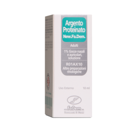 ARGENTO PROTEINATO NEW.FA.DEM. CCE NASALI E AURICOLARI, SOLUZIONE
