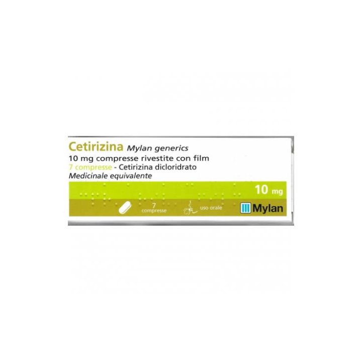 CETIRIZINA MYLAN GENERICS 10 MG COMPRESSE RIVESTITE CON FILM