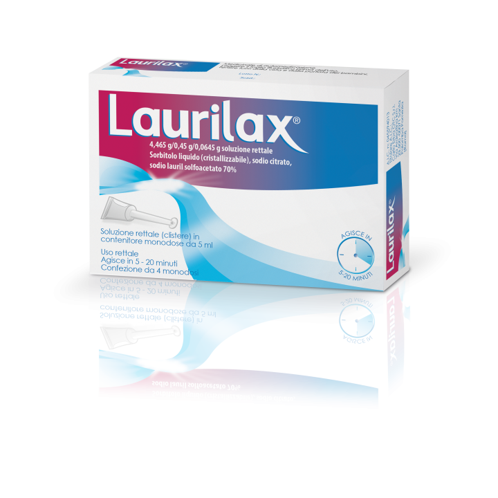 LAURILAX 4,465 G / 0,45 G / 0,0645 G, SOLUZIONE RETTALE