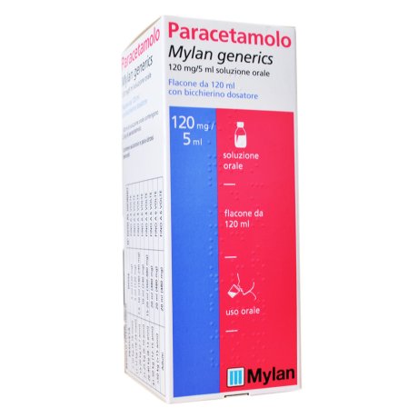 PARACETAMOLO MYLAN GENERICS 120 MG/5 ML SOLUZIONE ORALE