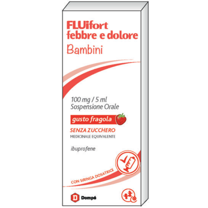 FLUIFORT FEBBRE E DOLORE BAMBINI 100MG/5ML SOSPENSIONE ORALE