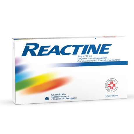 REACTINE 5 MG + 120 MG COMPRESSE A RILASCIO PROLUNGATO