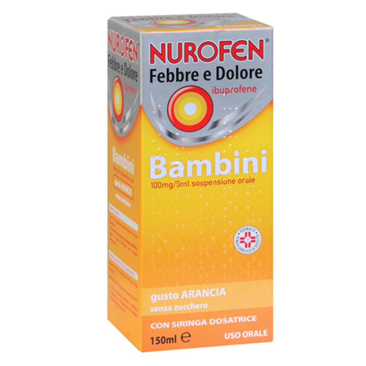 NUROFEN FEBBRE E DOLORE BAMBINI 100MG/5ML SOSPENSIONE ORALE