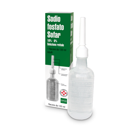 SODIO FOSFATO SOFAR  16%/6% SOLUZIONE RETTALE  FLACONE DA 120 ML