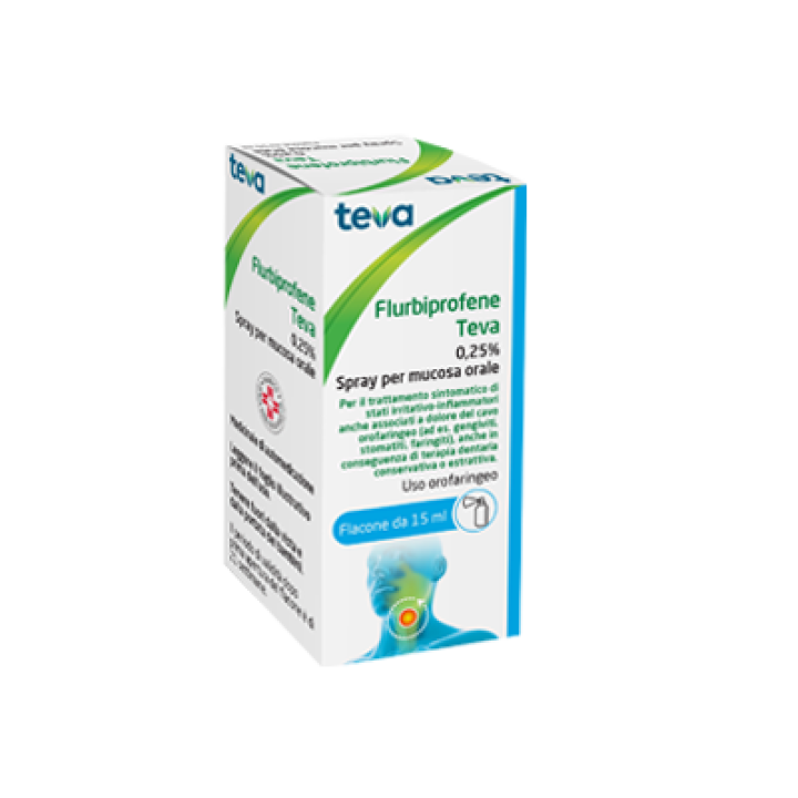 FLURBIPROFENE TEVA 0,25% 