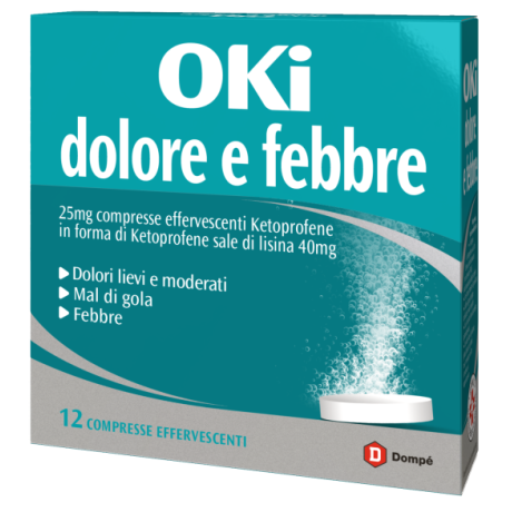 OKI DOLORE E FEBBRE 25 MG COMPRESSE EFFERVESCENTI