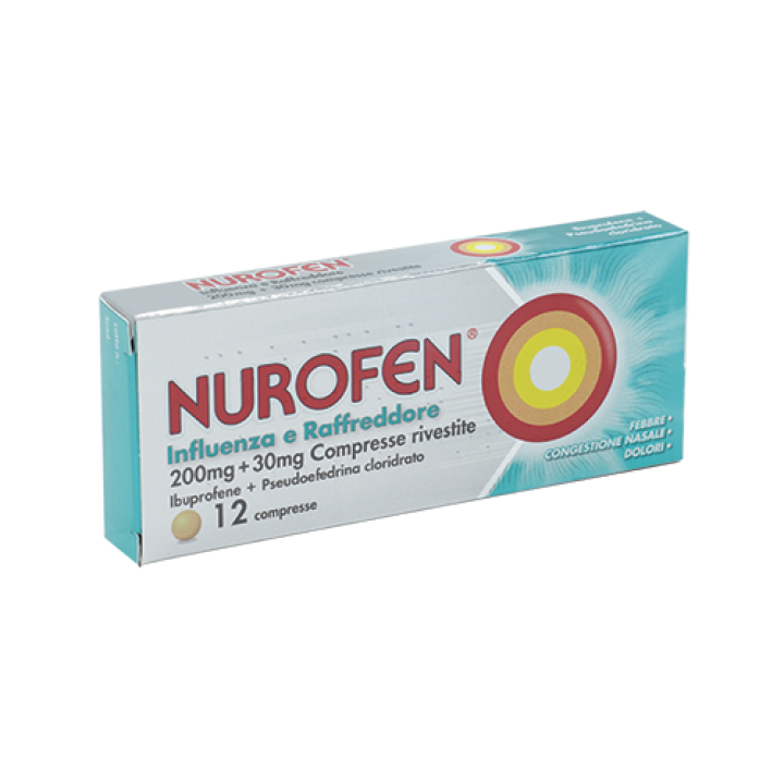 NUROFEN INFLUENZA E RAFFREDDORE 200 MG + 30 MG COMPRESSE RIVESTITE