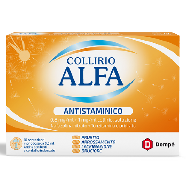 COLLIRIO ALFA ANTISTAMINICO 0,8 MG/ML + 1 MG/ML COLLIRIO, SOLUZIONE