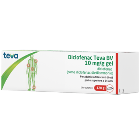 DICLOFENAC TEVA*GEL120G 10MG/G