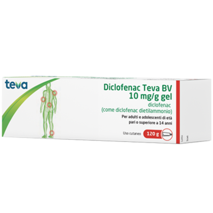 DICLOFENAC TEVA*GEL120G 10MG/G