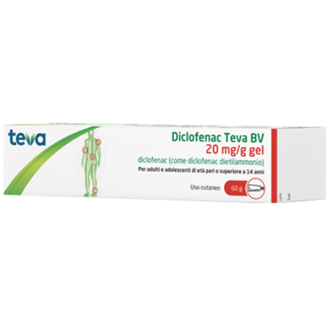 DICLOFENAC TEVA*GEL 60G 20MG/G