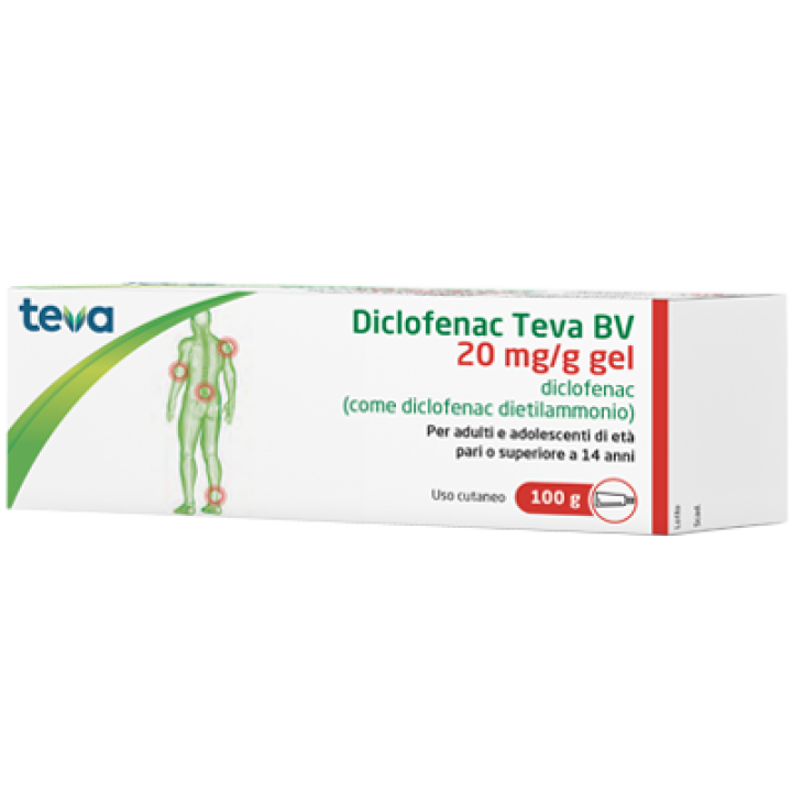 DICLOFENAC TEVA*GEL100G 20MG/G