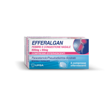 EFFERALGAN FEBBRE E CONGESTIONE NASALE 500 MG + 60 MG