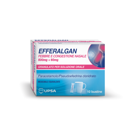 EFFERALGAN FEBBRE E CONGESTIONE NASALE 500 MG + 60 MG