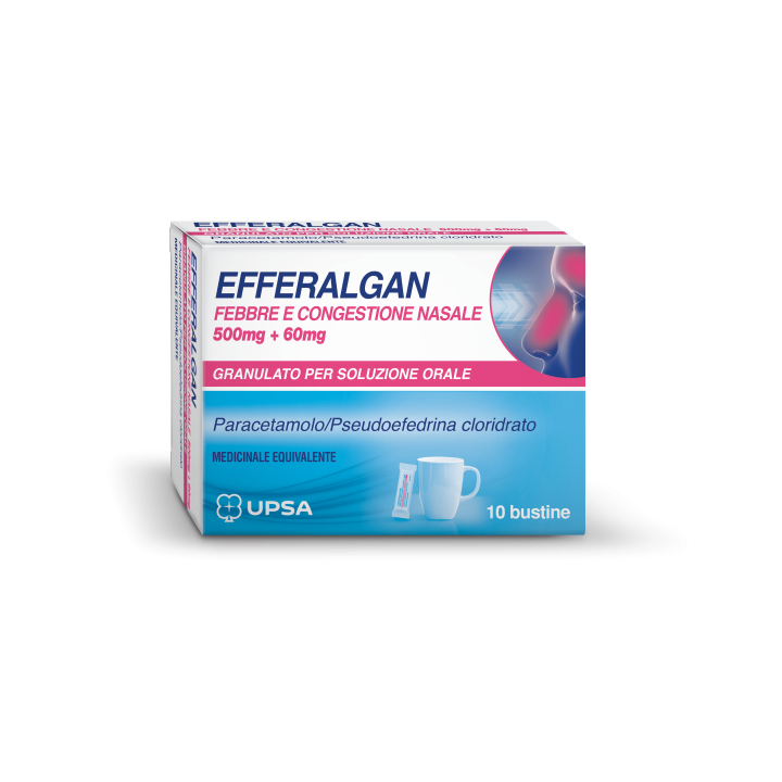 EFFERALGAN FEBBRE E CONGESTIONE NASALE 500 MG + 60 MG