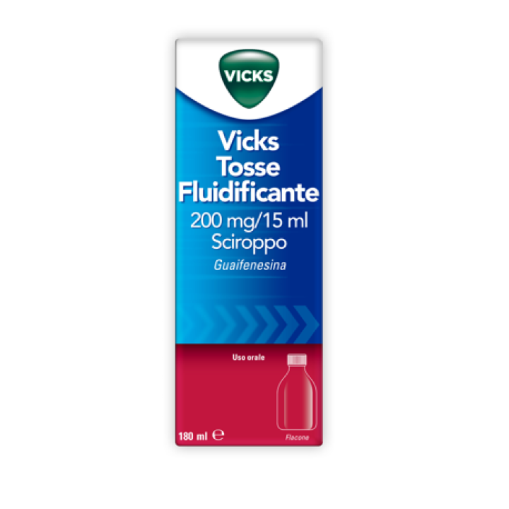 VICKS TOSSE FLUIDIFICANTE 200 MG/15 ML SCIROPPO