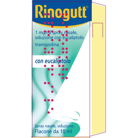 RINOGUTT 1 MG/ML SPRAY NASALE, SOLUZIONE CON EUCALIPTOLO FLACONE DA 10 ML