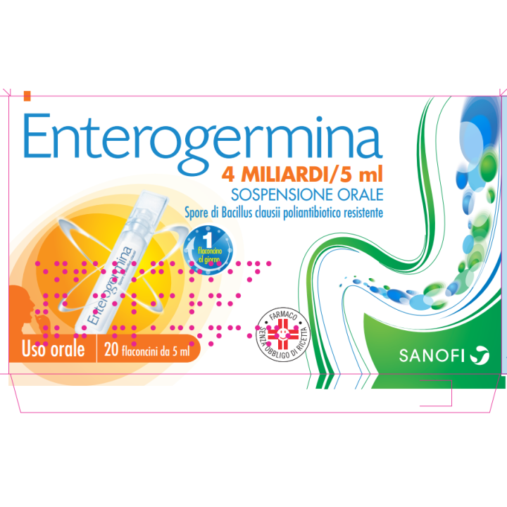 ENTEROGERMINA 4 MILIARDI/5 ML - 20 FLACONCINI