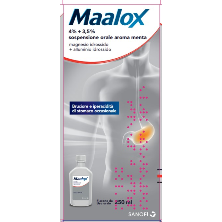 MAALOX 4% + 3,5% SOSPENSIONE ORALE AROMA MENTA