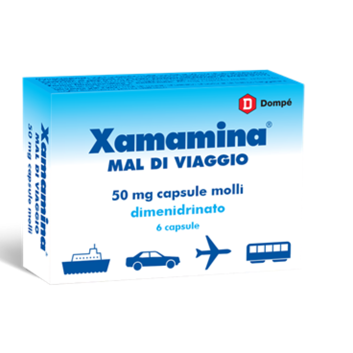 XAMAMINA MAL DI VIAGGIO 6 CAPSULE MOLLI 50MG