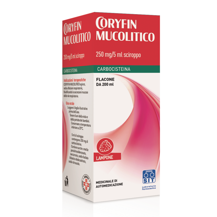 CORYFIN MUCOLITICO 250 MG/5 ML SCIROPPO