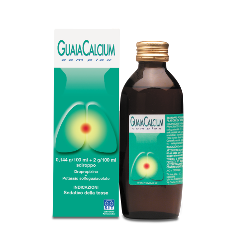 GUAIACALCIUM COMPLEX 0,144 G/100 ML + 2 G/100 ML SCIROPPO