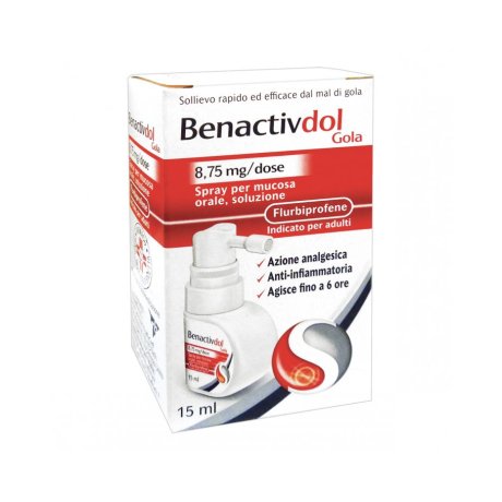 BENACTIVDOLMED 8,75 MG/DOSE SPRAY PER MUCOSA ORALE, SOLUZIONE