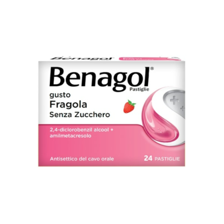 BENAGOL 24 pastiglie gusto FRAGOLA senza zucchero