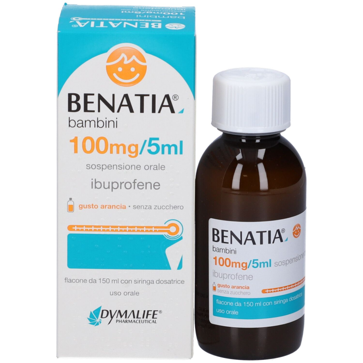 BENATIA sospensione orale 150 ml 100 mg da 5 ml GUSTO ARANCIA senza zucchero