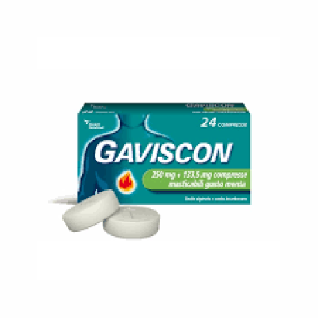 GAVISCON 48 CPR MAST GUSTO MENTA 250 + 133,5 MG