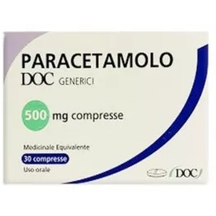 PARACETAMOLO DOC GENERICI 500 MG COMPRESSE