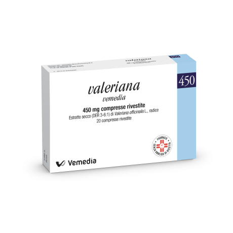 VALERIANA VEMEDIA 450 MG COMPRESSE RIVESTITE