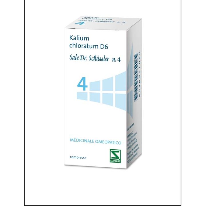 KALIUM CHLORATUM D6 SALE DR.SCHUSSLER N.4*D6 200 cpr flacone KALIUM CHLORATUM D6 SALE DR.SCHUSSLER N.4*D6 200 cpr flacone