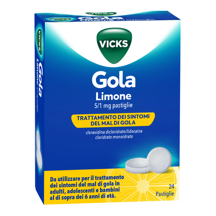 VICKS GOLA 24PAST 5+1MG LIMONE