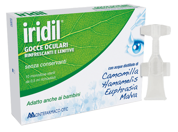 IRIDIL GOCCE OCULARI 10 AMPOLLE MONODOSE RICHIUDIBILI 0,5 ML