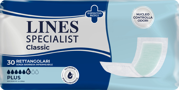 PANNOLONE RETTANLARE LINES SPECIALIST CLASSIC SENZA BARRIERA 30 PEZZI