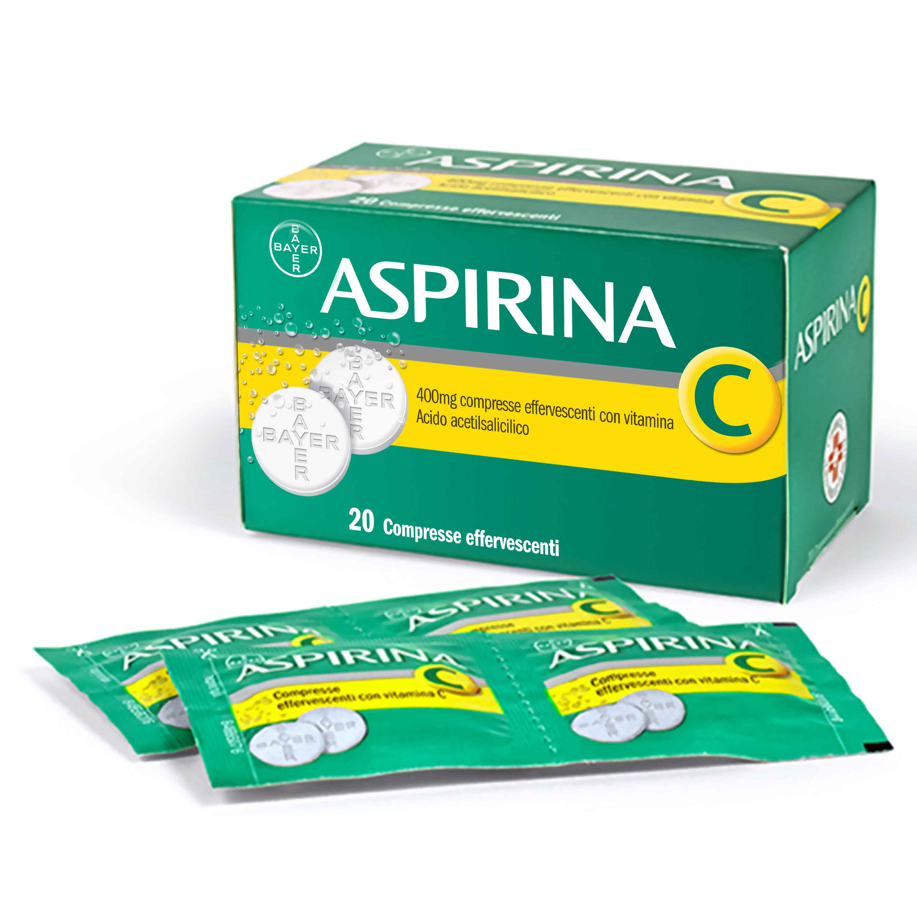Aspirina 400 mg 20 compresse effervescenti con vitamina C